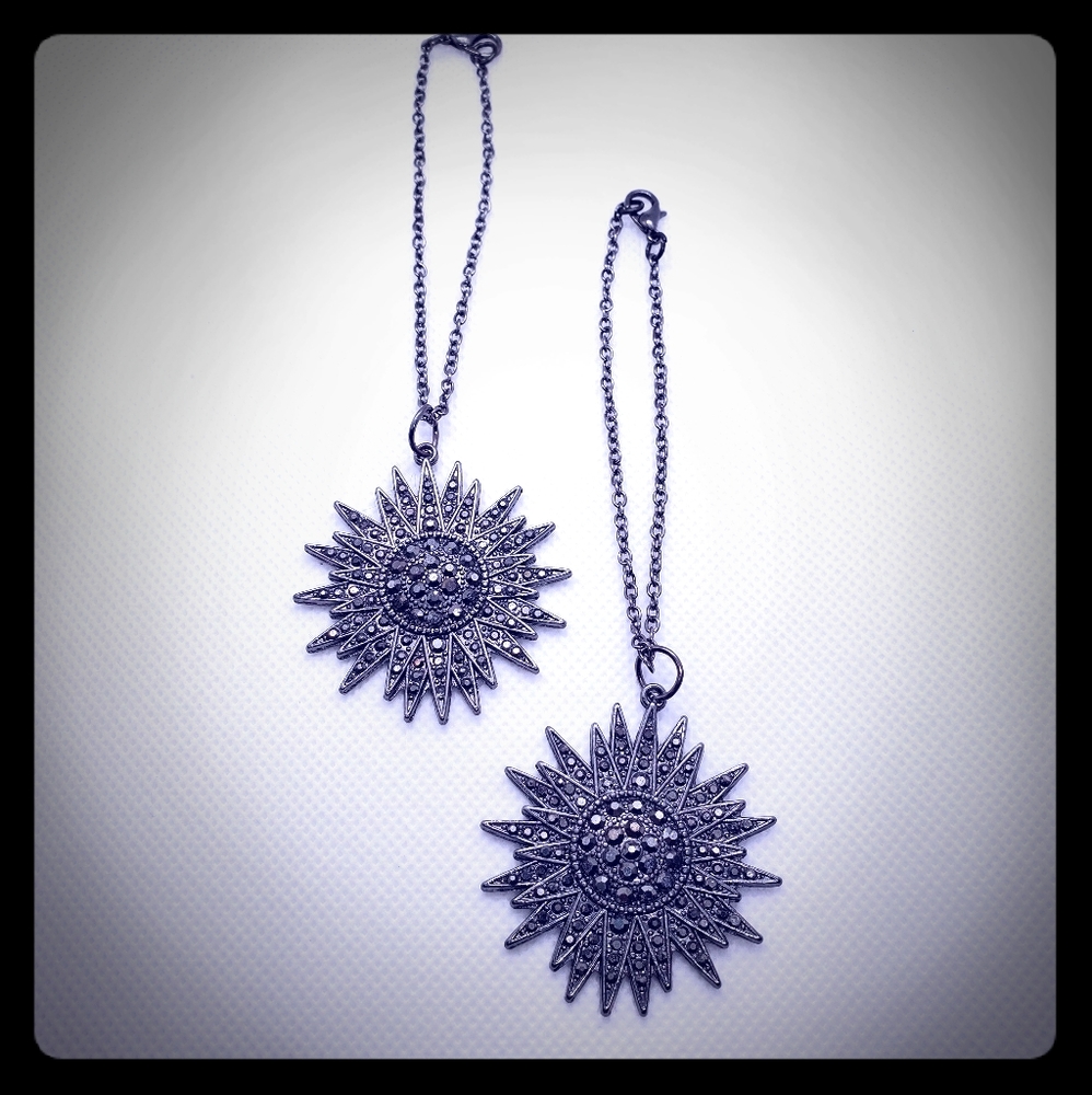 Handmade Sun Gauge Dangle Earrings